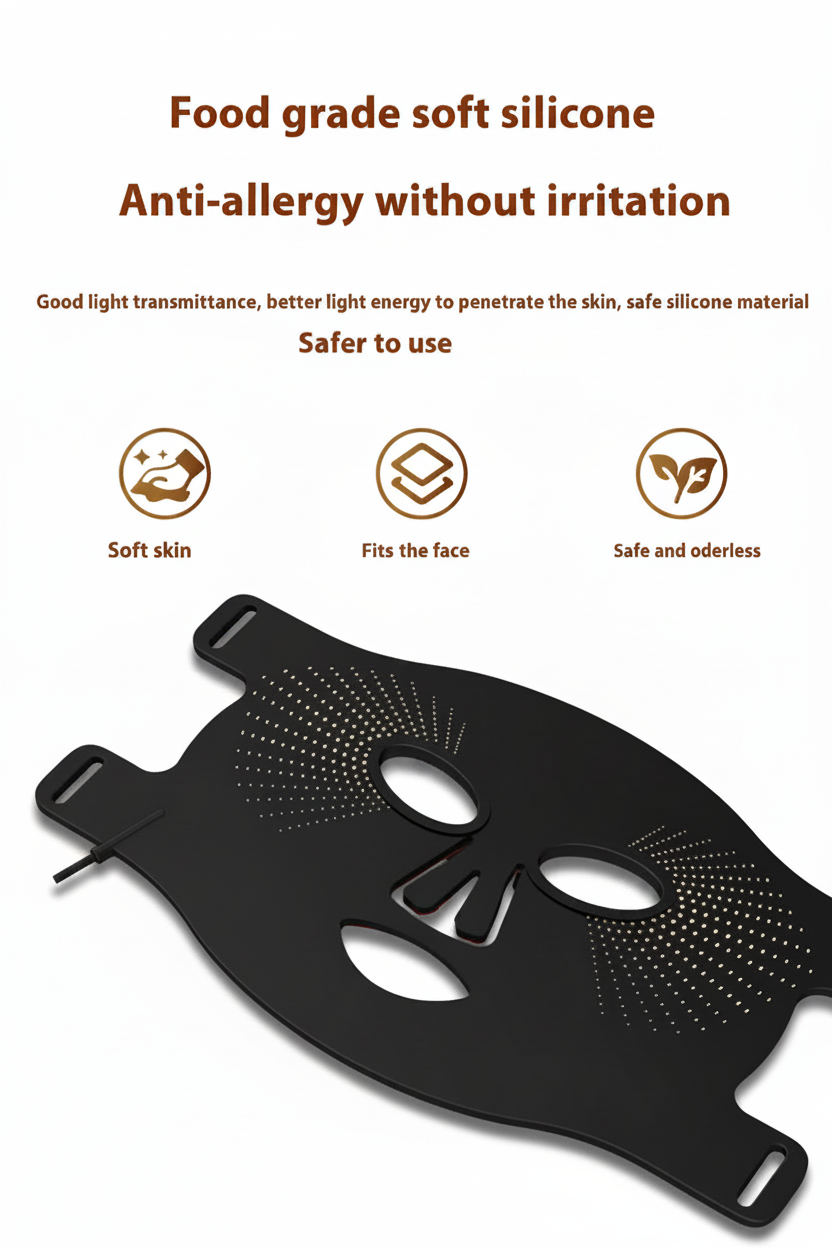 Masque LED silicone fond blanc